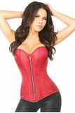 Daisy Corsets Top Drawer Wine Brocade Steel Boned Corset - Daisy Corsets - Flyclothing LLC