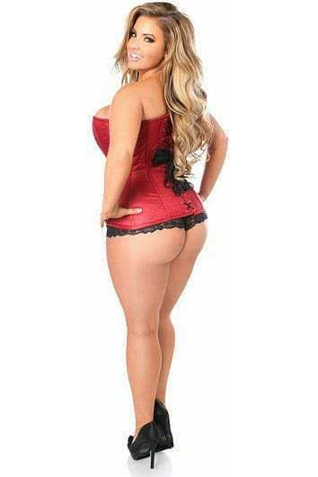 Daisy Corsets Top Drawer Wine Brocade Steel Boned Corset - Daisy Corsets - Flyclothing LLC