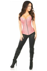 Daisy Corsets Top Drawer Dusty Rose Brocade Steel Boned Corset - Daisy Corsets - Flyclothing LLC