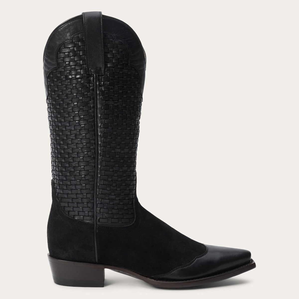 Stetson & The Great. The Basket Weave Cowboy Boot Black - Stetson - Flyclothing LLC