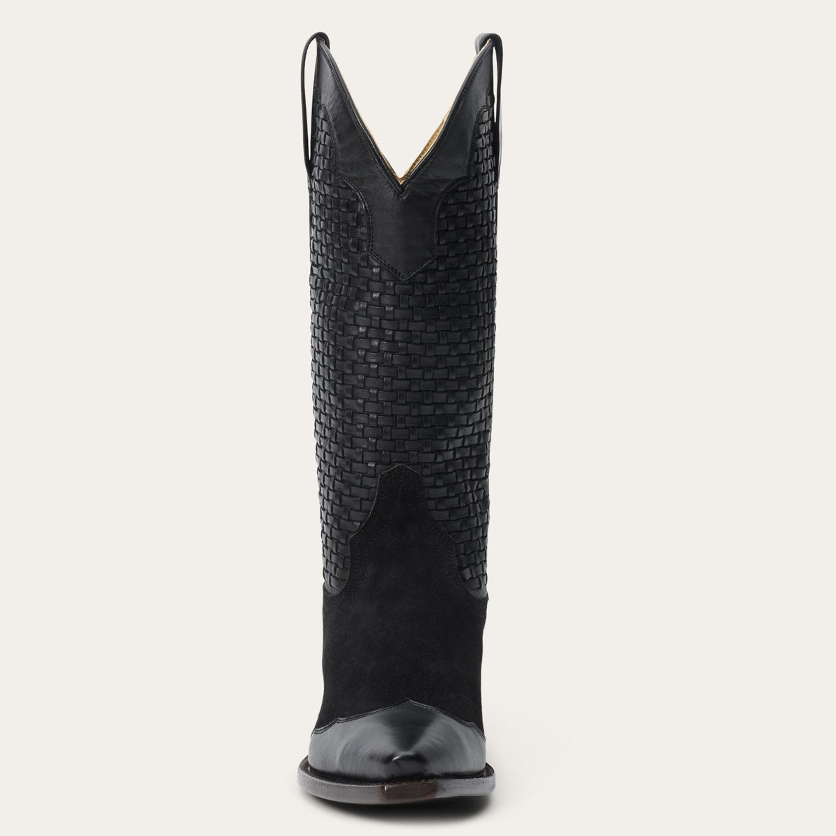 Stetson & The Great. The Basket Weave Cowboy Boot Black - Stetson - Flyclothing LLC
