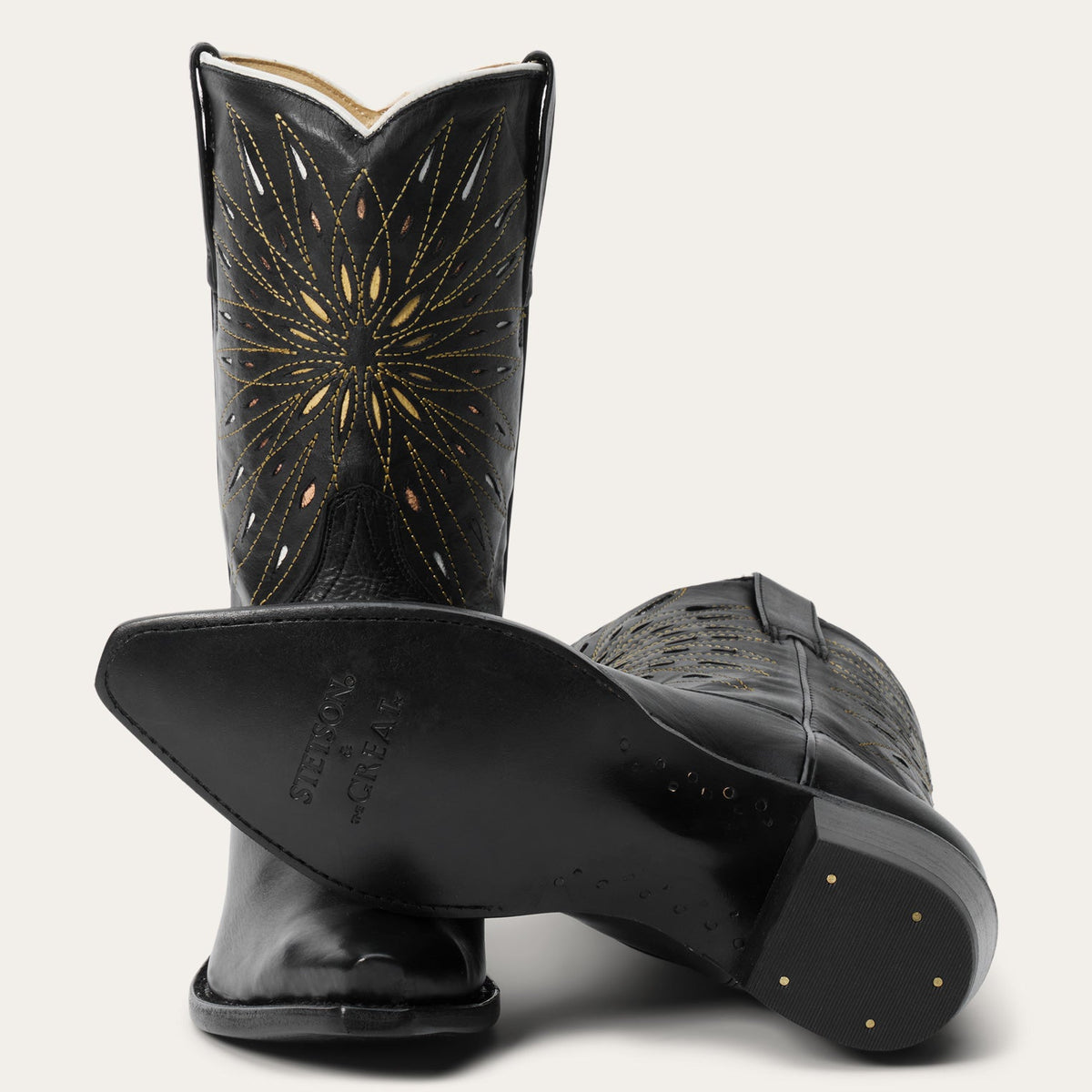 Stetson & The Great. The Southwest Cowboy Boot Black - Stetson - Flyclothing LLC