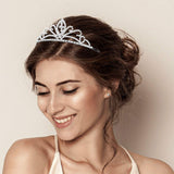Crystal Rhinestone Pave Cross Drop Tiara - Madeline Love - Flyclothing LLC