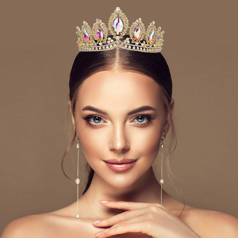 Glass Crystal Pageant Queen Tiara - Madeline Love - Flyclothing LLC