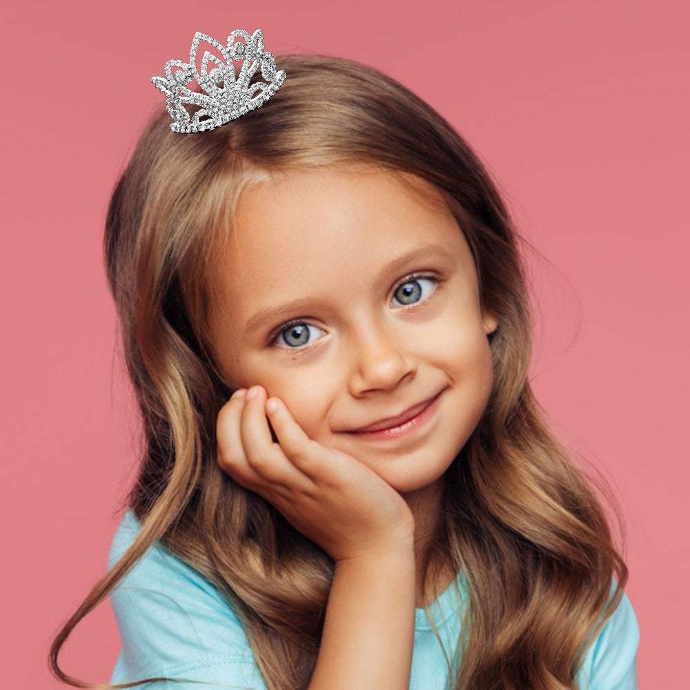 Rhinestone Paved Mini Princess Tiara - Madeline Love - Flyclothing LLC