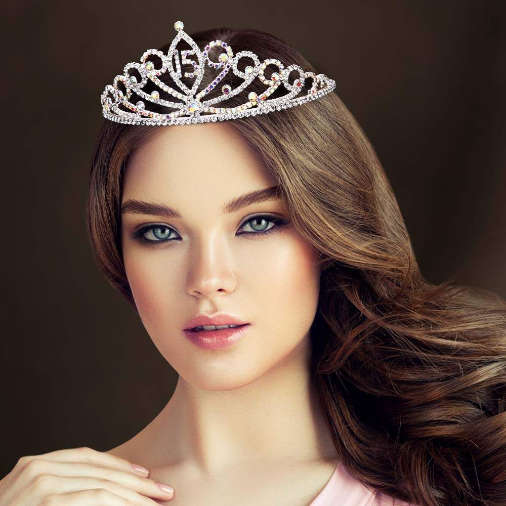 Sweet 15 Rhinestone Princess Tiara - Madeline Love - Flyclothing LLC
