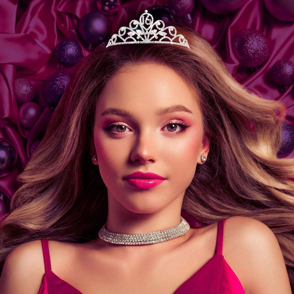 Sweet 16 Rhinestone Paved Birthday Party Princess Tiara - Madeline Love - Flyclothing LLC