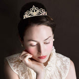 Round Stone Accented Princess Tiara - Madeline Love - Flyclothing LLC