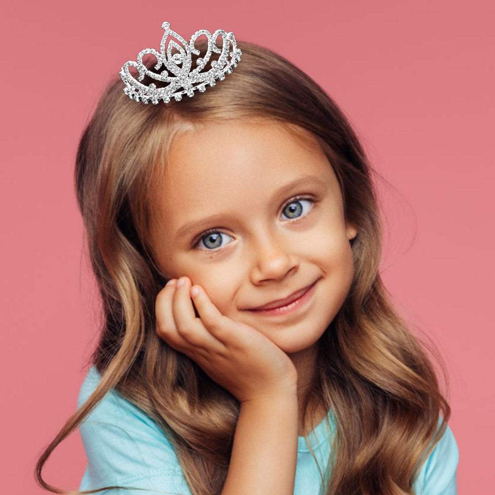 Crystal Rhinestone Pave Princess Mini Tiara - Madeline Love - Flyclothing LLC
