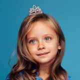 Round Stone Cluster Accent Rhinestone Princess Crown Mini Tiara - Madeline Love - Flyclothing LLC
