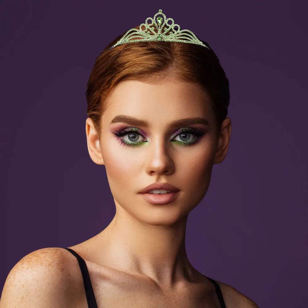 Teardrop Centerpiece Rhinestone Paved Flowing Crown Princess Tiara - Madeline Love - Flyclothing LLC