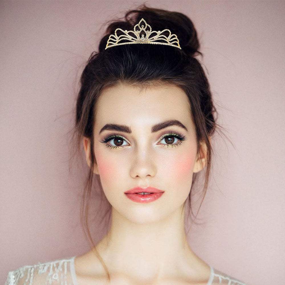 Elegant Rhinestone Paved Princess Tiara - Madeline Love - Flyclothing LLC