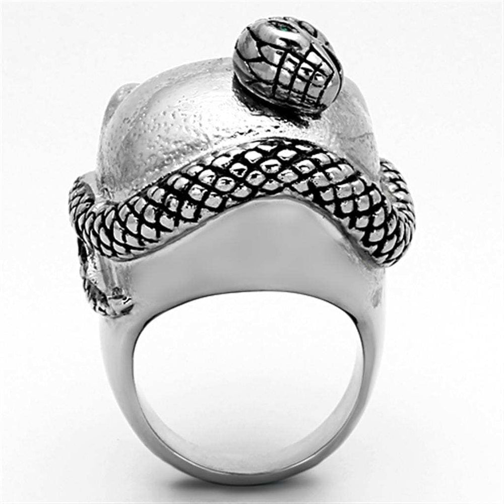 TK1038 - High polished (no plating) Stainless Steel Ring with Top Grade Crystal in Multi Color - Alamode - Flyclothing LLC