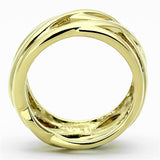 TK1107 - IP Gold(Ion Plating) Stainless Steel Ring with No Stone - Alamode