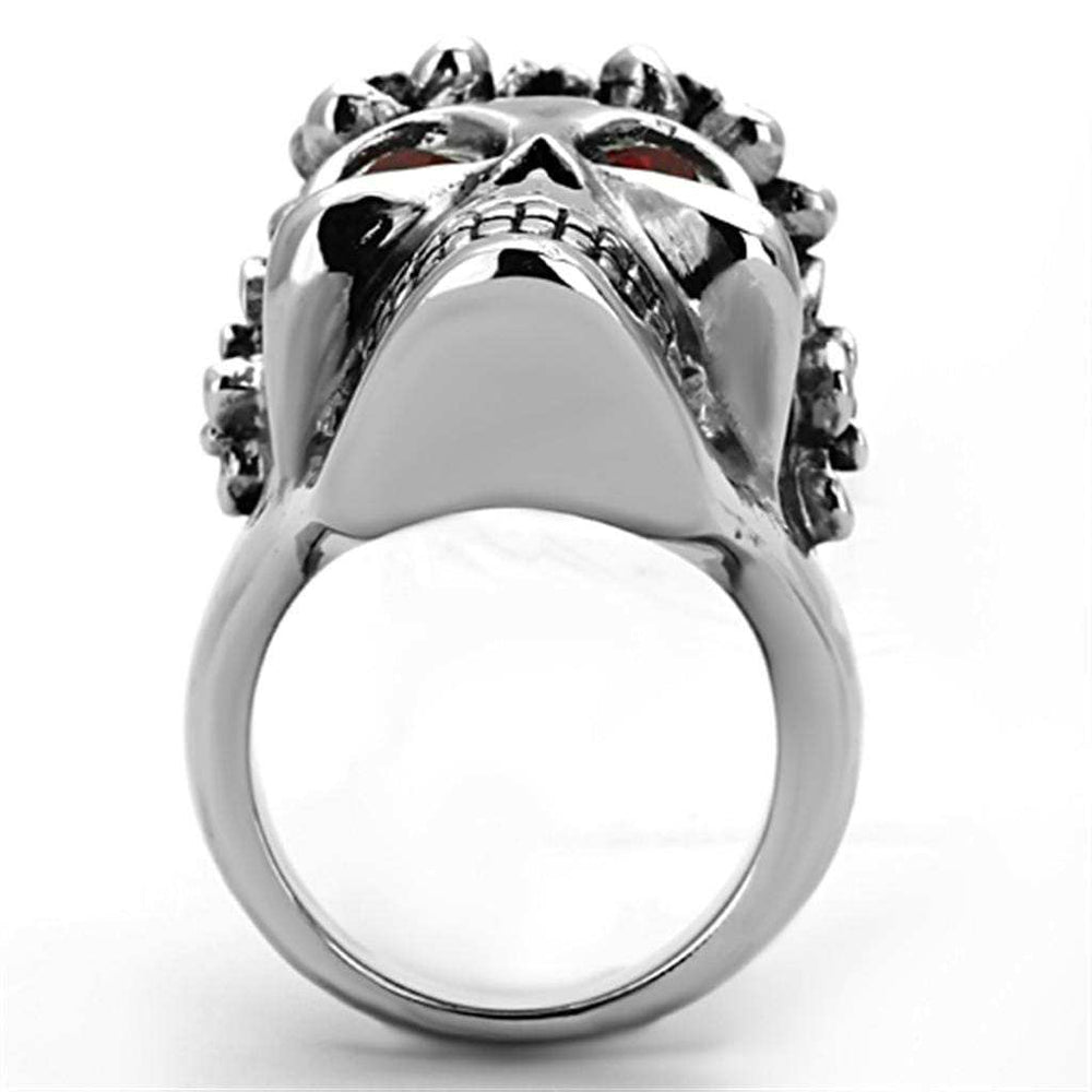TK1117 - High polished (no plating) Stainless Steel Ring with Top Grade Crystal in Siam - Alamode - Flyclothing LLC