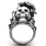 TK1122 - High polished (no plating) Stainless Steel Ring with Top Grade Crystal in Emerald - Alamode - Flyclothing LLC