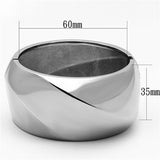 TK1153 - High polished (no plating) Stainless Steel Bangle with No Stone - Alamode