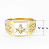 TK1159W - IP Gold(Ion Plating) Stainless Steel Ring with Top Grade Crystal in Clear - Alamode - Flyclothing LLC