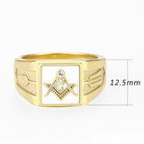 TK1159W - IP Gold(Ion Plating) Stainless Steel Ring with Top Grade Crystal  in Clear - Alamode