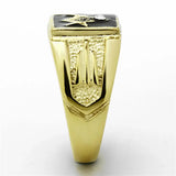 TK1159 - IP Gold(Ion Plating) Stainless Steel Ring with Top Grade Crystal in Clear - Alamode - Flyclothing LLC