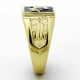 TK1159 - IP Gold(Ion Plating) Stainless Steel Ring with Top Grade Crystal in Clear - Alamode - Flyclothing LLC