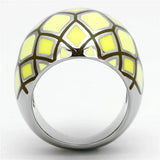 TK1173 - High polished (no plating) Stainless Steel Ring with Epoxy in Multi Color - Alamode - Flyclothing LLC