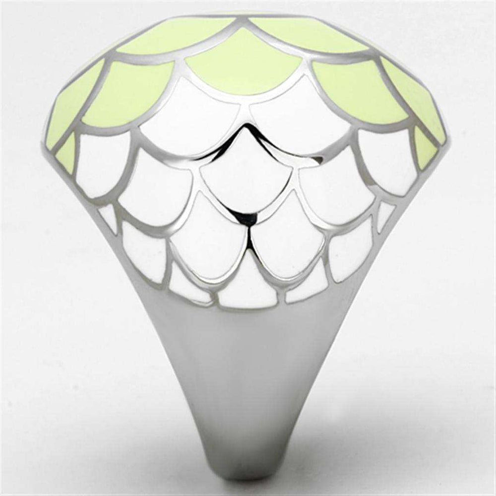 TK1174 - High polished (no plating) Stainless Steel Ring with Epoxy in Multi Color - Alamode - Flyclothing LLC