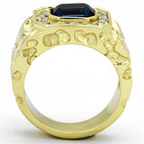 TK1192 - IP Gold(Ion Plating) Stainless Steel Ring with Top Grade Crystal  in Montana - Alamode