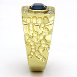 TK1192 - IP Gold(Ion Plating) Stainless Steel Ring with Top Grade Crystal  in Montana - Alamode