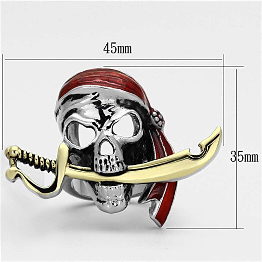 TK1205 - Two-Tone IP Gold (Ion Plating) Stainless Steel Ring with Epoxy in Siam - Alamode - Flyclothing LLC