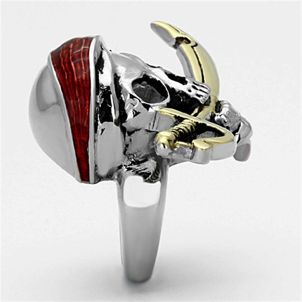 TK1205 - Two-Tone IP Gold (Ion Plating) Stainless Steel Ring with Epoxy in Siam - Alamode - Flyclothing LLC