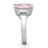 TK1224 - High polished (no plating) Stainless Steel Ring with AAA Grade CZ in Rose - Alamode - Flyclothing LLC