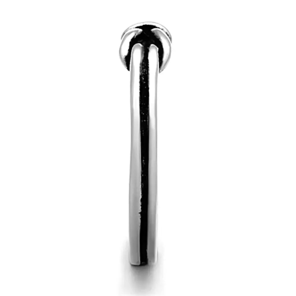 TK1239 - High polished (no plating) Stainless Steel Ring with No Stone - Alamode - Flyclothing LLC