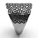TK1329 - High polished (no plating) Stainless Steel Ring with No Stone - Alamode - Flyclothing LLC