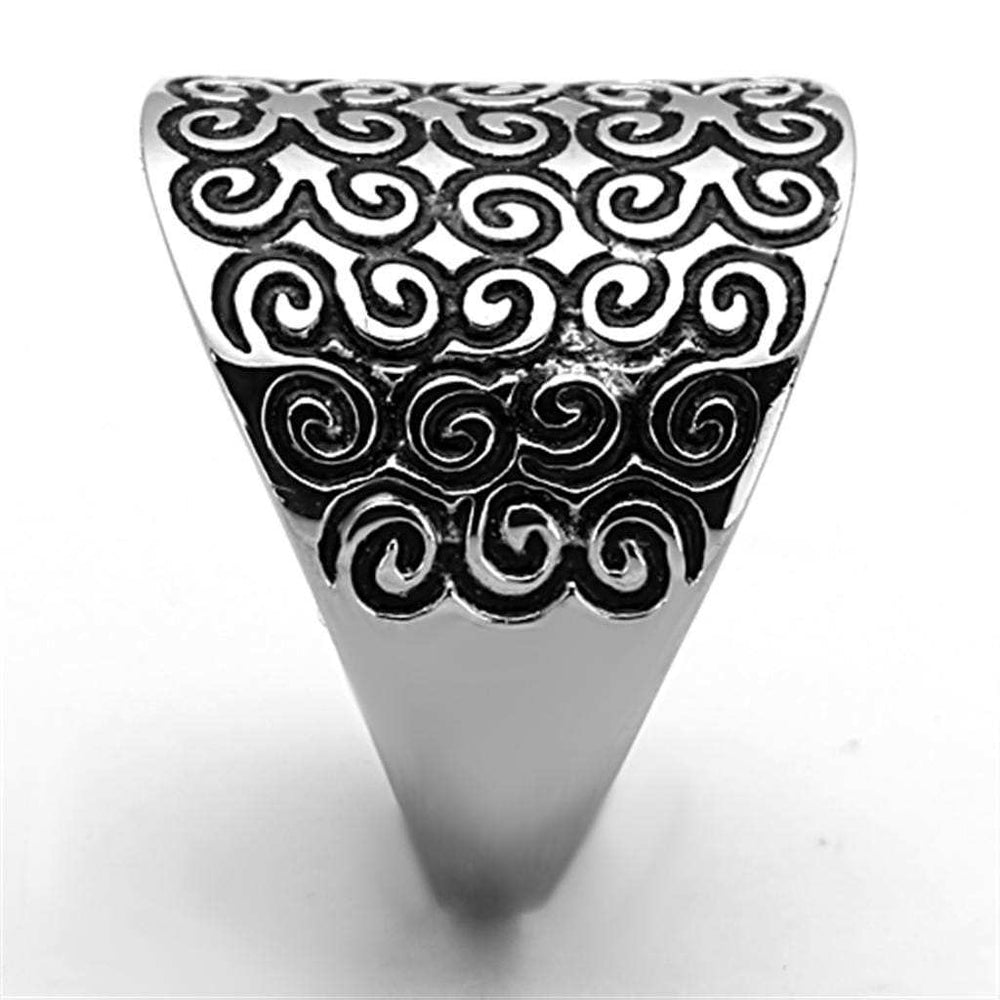 TK1329 - High polished (no plating) Stainless Steel Ring with No Stone - Alamode - Flyclothing LLC