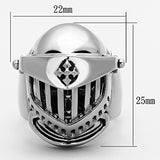 TK1348 - High polished (no plating) Stainless Steel Ring with No Stone - Alamode