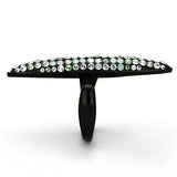 TK1365 - IP Black(Ion Plating) Stainless Steel Ring with Top Grade Crystal in Multi Color - Alamode - Flyclothing LLC