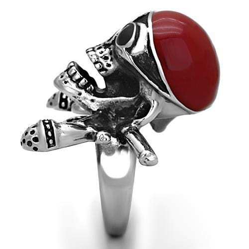 TK1374 - High polished (no plating) Stainless Steel Ring with Epoxy in Siam - Alamode - Flyclothing LLC