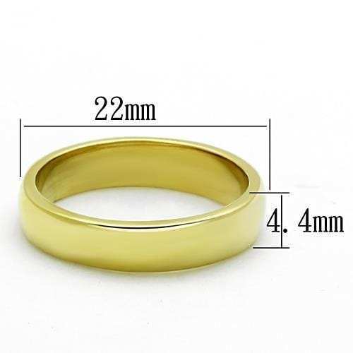 TK1375G - IP Gold(Ion Plating) Stainless Steel Ring with No Stone - Alamode - Flyclothing LLC