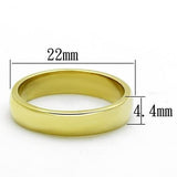 TK1375G - IP Gold(Ion Plating) Stainless Steel Ring with No Stone - Alamode