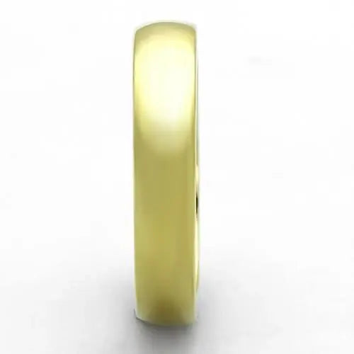 TK1375G - IP Gold(Ion Plating) Stainless Steel Ring with No Stone - Alamode - Flyclothing LLC
