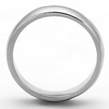 TK1375 - High polished (no plating) Stainless Steel Ring with No Stone - Alamode