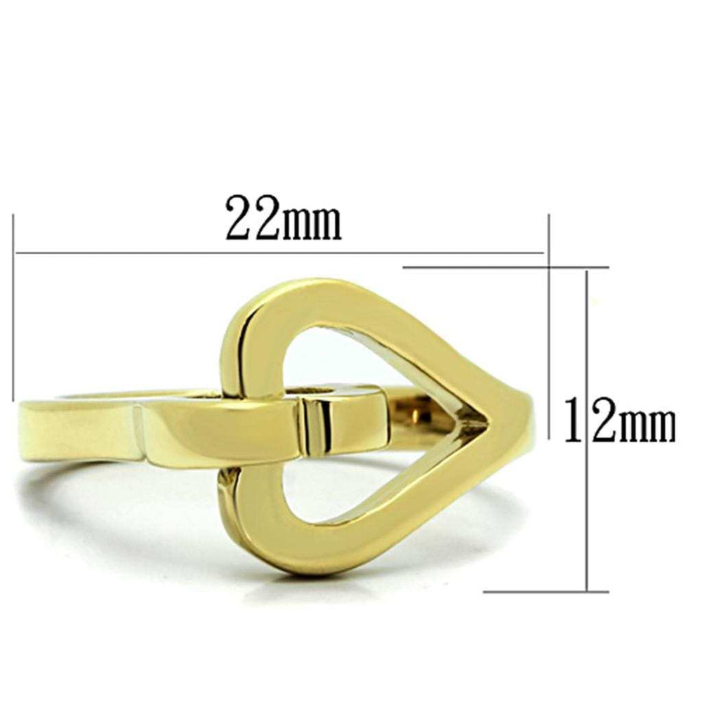 TK1382 - IP Gold(Ion Plating) Stainless Steel Ring with No Stone - Alamode - Flyclothing LLC