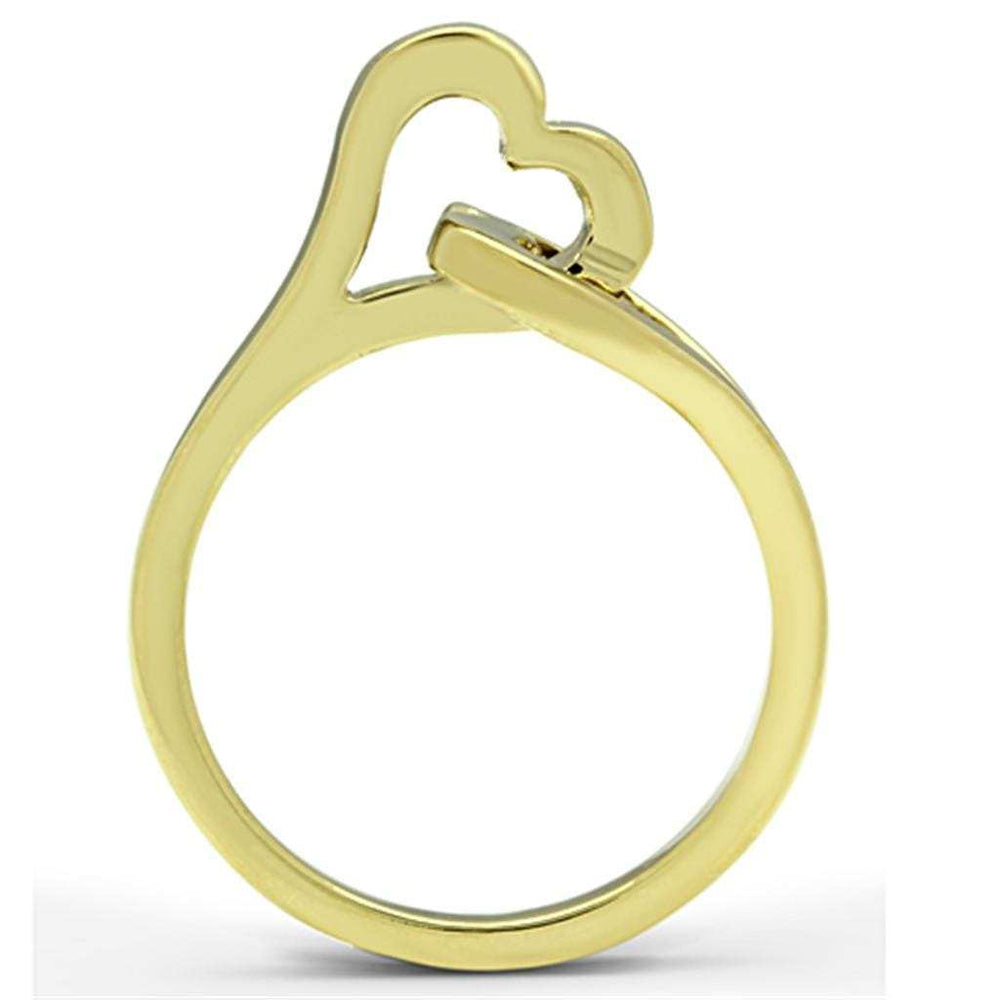 TK1382 - IP Gold(Ion Plating) Stainless Steel Ring with No Stone - Alamode - Flyclothing LLC
