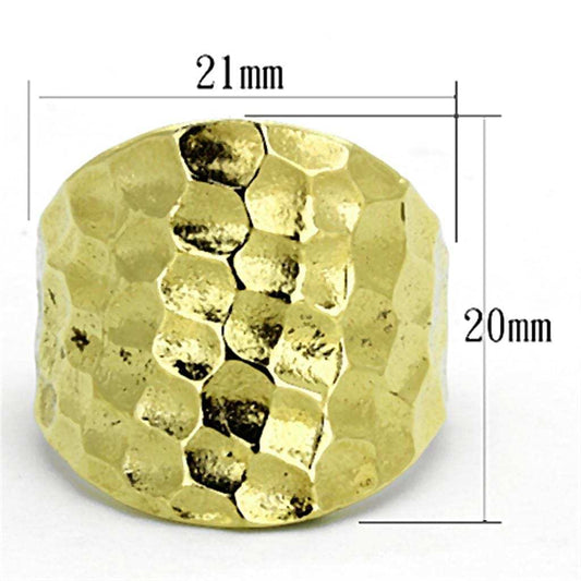 TK1383 - IP Gold(Ion Plating) Stainless Steel Ring with No Stone - Alamode - Flyclothing LLC