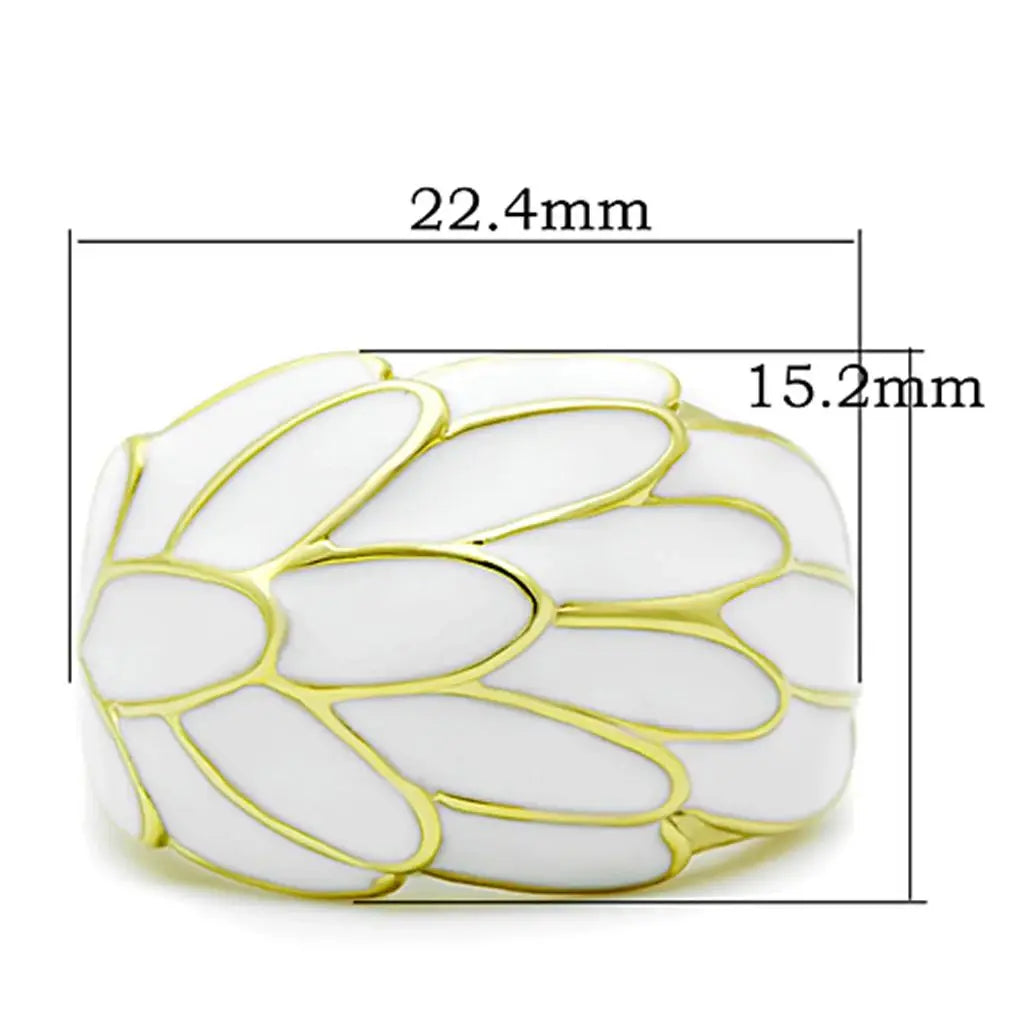 TK1387 - IP Gold(Ion Plating) Stainless Steel Ring with No Stone - Alamode - Flyclothing LLC