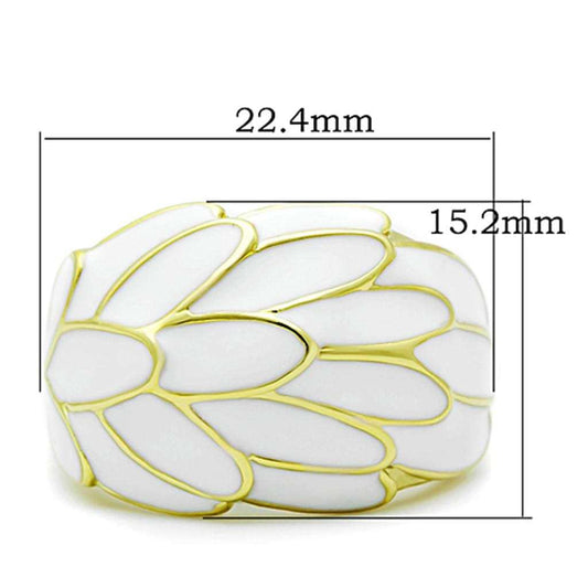 TK1387 - IP Gold(Ion Plating) Stainless Steel Ring with No Stone - Alamode - Flyclothing LLC
