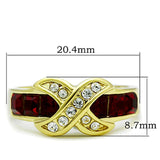 TK1388 - IP Gold(Ion Plating) Stainless Steel Ring with Top Grade Crystal  in Siam - Alamode
