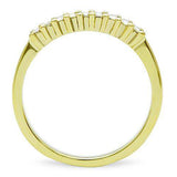 TK1390 - IP Gold(Ion Plating) Stainless Steel Ring with Top Grade Crystal in Clear - Alamode - Flyclothing LLC
