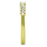 TK1390 - IP Gold(Ion Plating) Stainless Steel Ring with Top Grade Crystal  in Clear